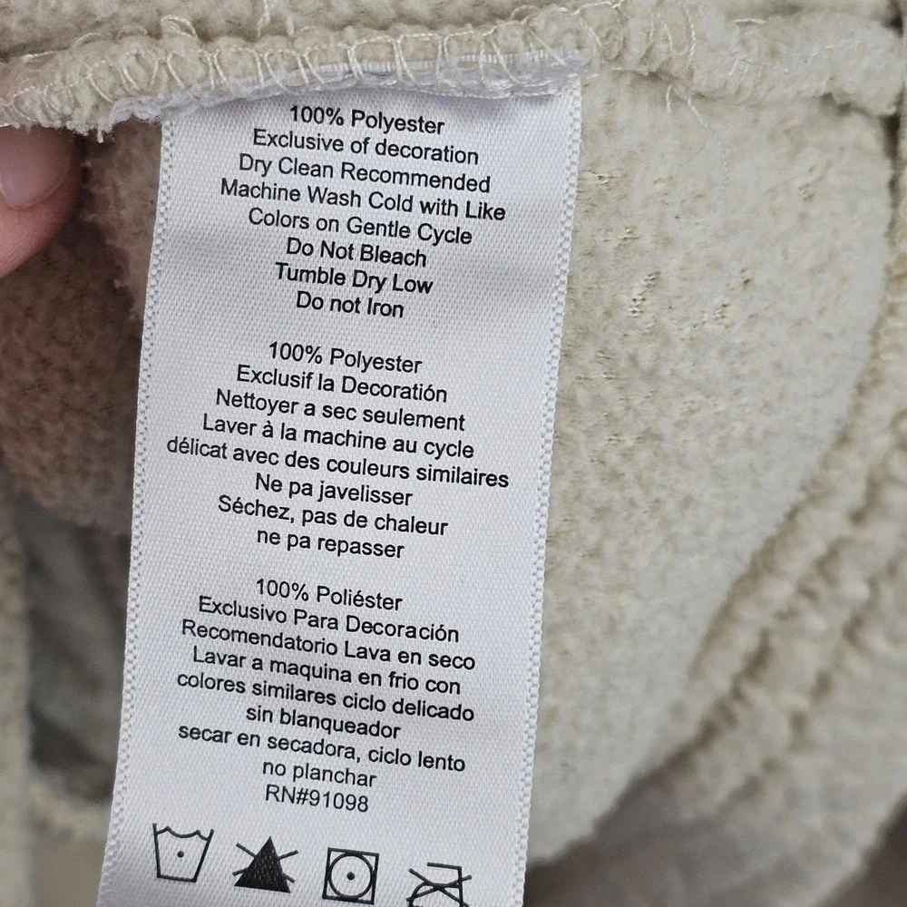 Boxercraft Womens S Sherpa Fleece‎ 1/2 Zip Sweater Cream Cozy Cottage Neutral - Picture 6 of 10